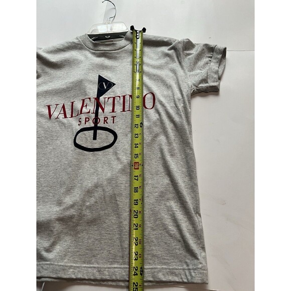 Genuine Valentino Sport Crew Neck T-Shirt Tee Gray Short Sleeve Men’s Sm NWT - Picture 12 of 12